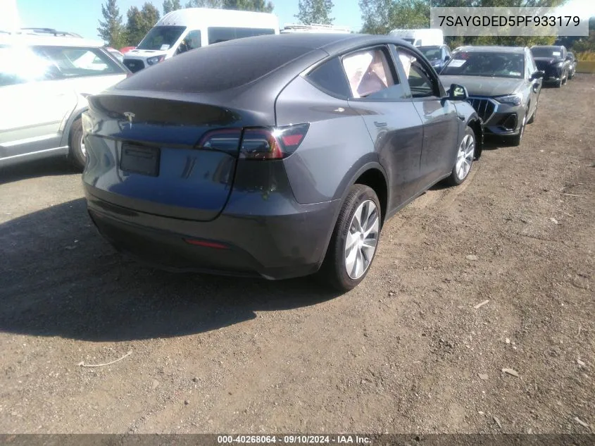 7SAYGDED5PF933179 2023 Tesla Model Y