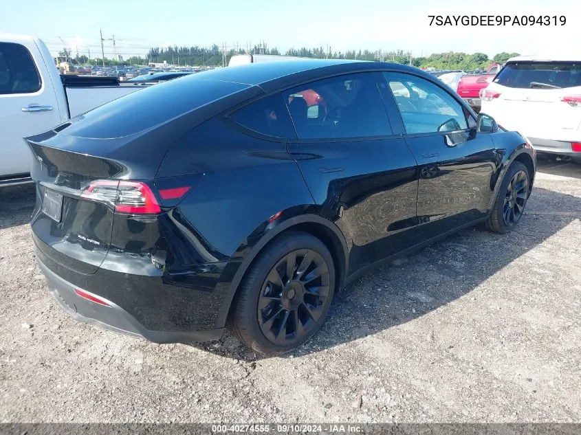 2023 Tesla Model Y VIN: 7SAYGDEE9PA094319 Lot: 40274555