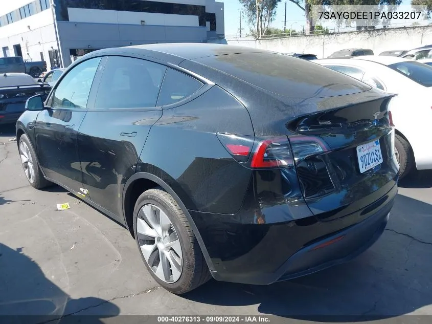 2023 Tesla Model Y Awd/Long Range Dual Motor All-Wheel Drive VIN: 7SAYGDEE1PA033207 Lot: 40276313