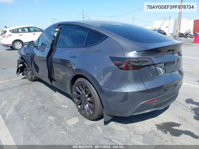 7SAYGDEF3PF878734 2023 Tesla Model Y