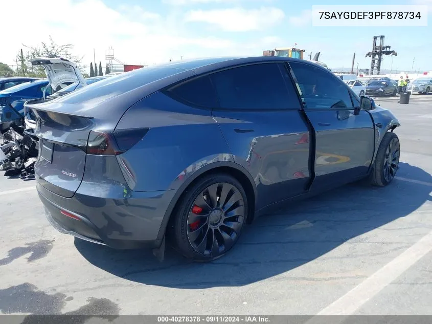 7SAYGDEF3PF878734 2023 Tesla Model Y