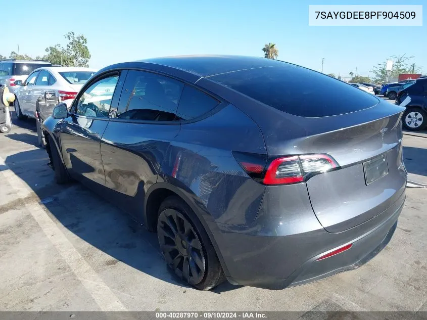 2023 Tesla Model Y Awd/Long Range Dual Motor All-Wheel Drive VIN: 7SAYGDEE8PF904509 Lot: 40287970