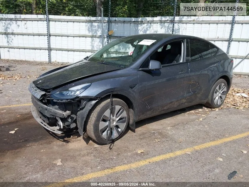 2023 Tesla Model Y Awd/Long Range Dual Motor All-Wheel Drive VIN: 7SAYGDEE9PA144569 Lot: 40288925