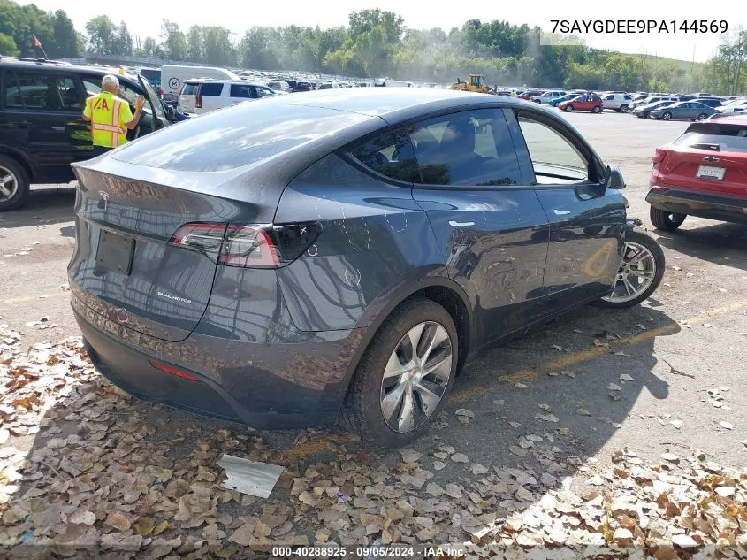 2023 Tesla Model Y Awd/Long Range Dual Motor All-Wheel Drive VIN: 7SAYGDEE9PA144569 Lot: 40288925