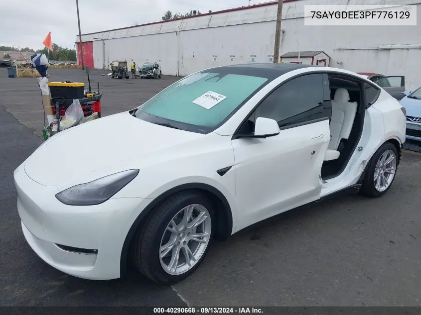 7SAYGDEE3PF776129 2023 Tesla Model Y Awd/Long Range Dual Motor All-Wheel Drive