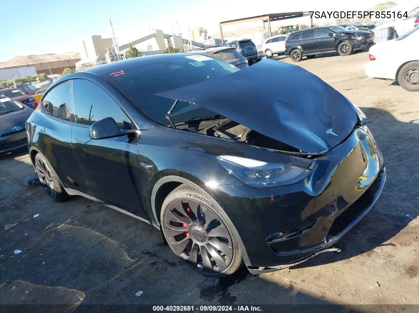 2023 Tesla Model Y Awd/Performance Dual Motor All-Wheel Drive VIN: 7SAYGDEF5PF855164 Lot: 40292681