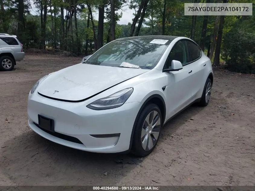 7SAYGDEE2PA104172 2023 Tesla Model Y