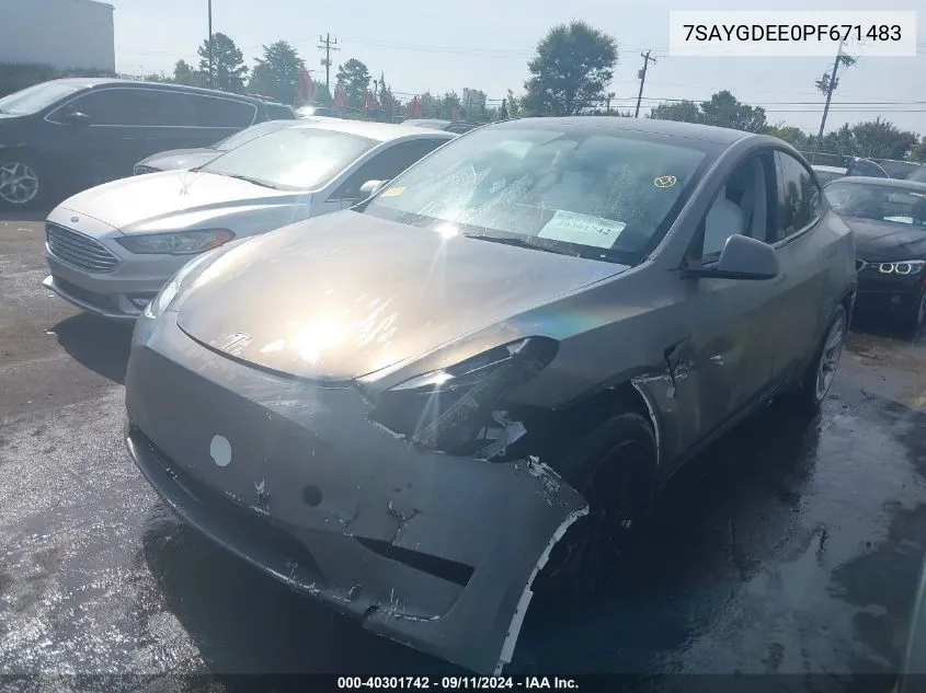 7SAYGDEE0PF671483 2023 Tesla Model Y