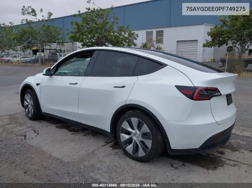 7SAYGDEE0PF749275 2023 Tesla Model Y