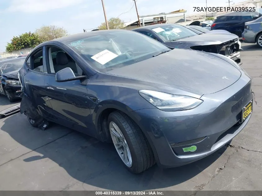 7SAYGDEE1PA039525 2023 Tesla Model Y Awd/Long Range Dual Motor All-Wheel Drive