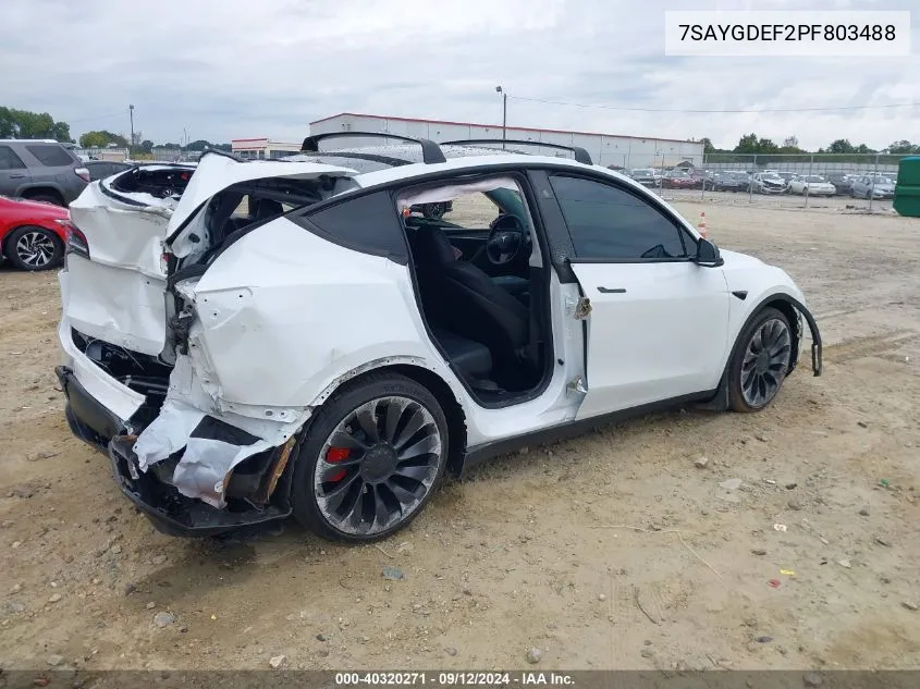 7SAYGDEF2PF803488 2023 Tesla Model Y