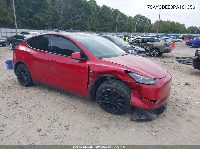 7SAYGDEE0PA161356 2023 Tesla Model Y Awd/Long Range Dual Motor All-Wheel Drive