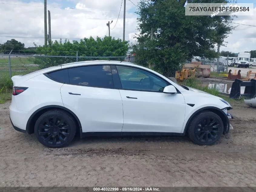 2023 Tesla Model Y VIN: 7SAYGAEE3PF589584 Lot: 40322998