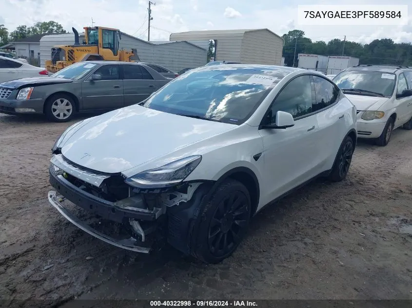 7SAYGAEE3PF589584 2023 Tesla Model Y