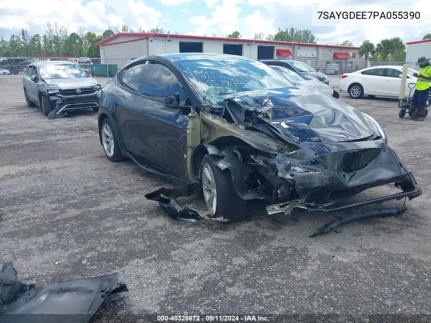 2023 Tesla Model Y Awd/Long Range Dual Motor All-Wheel Drive VIN: 7SAYGDEE7PA055390 Lot: 40326672