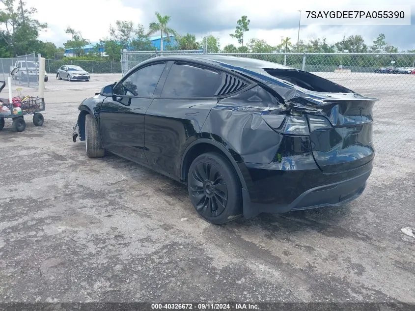 2023 Tesla Model Y Awd/Long Range Dual Motor All-Wheel Drive VIN: 7SAYGDEE7PA055390 Lot: 40326672