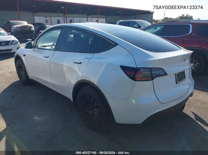 7SAYGDEEXPA123374 2023 Tesla Model Y Awd/Long Range Dual Motor All-Wheel Drive