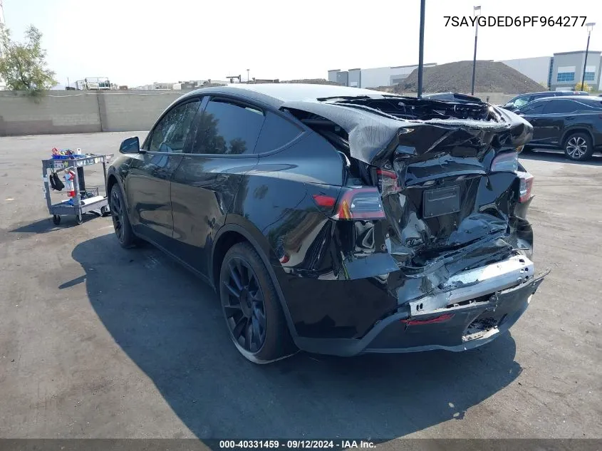 2023 Tesla Model Y VIN: 7SAYGDED6PF964277 Lot: 40331459