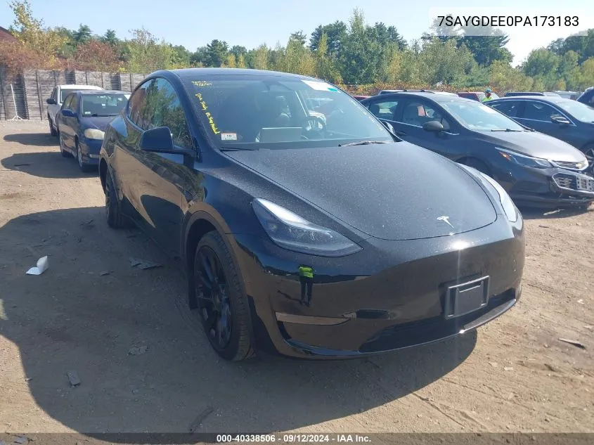 7SAYGDEE0PA173183 2023 Tesla Model Y Awd/Long Range Dual Motor All-Wheel Drive