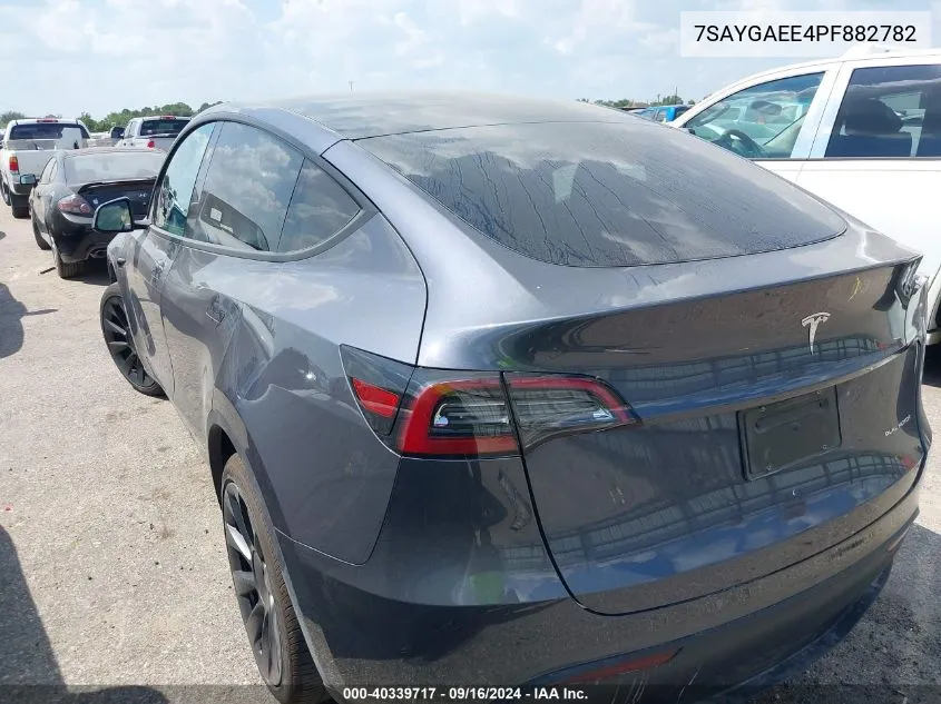 2023 Tesla Model Y VIN: 7SAYGAEE4PF882782 Lot: 40339717