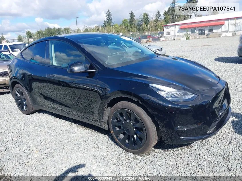 7SAYGDEE0PA107541 2023 Tesla Model Y Awd/Long Range Dual Motor All-Wheel Drive