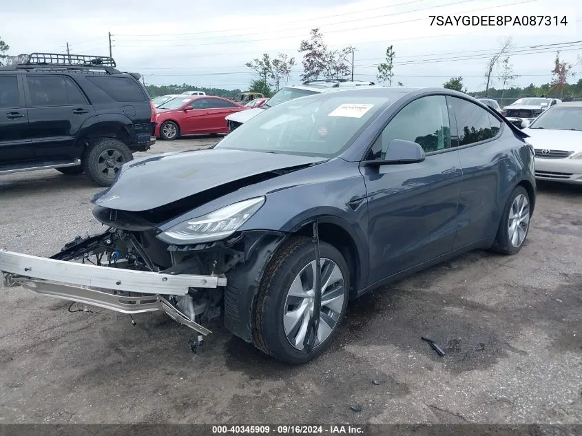 7SAYGDEE8PA087314 2023 Tesla Model Y Awd/Long Range Dual Motor All-Wheel Drive