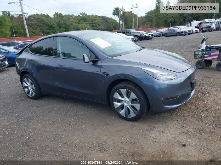 7SAYGDED9PF933184 2023 Tesla Model Y Rwd