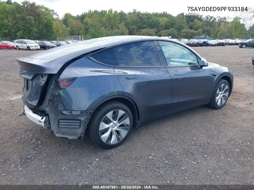 7SAYGDED9PF933184 2023 Tesla Model Y Rwd