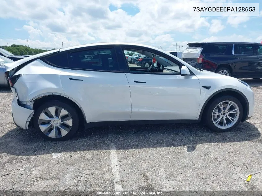 2023 Tesla Model Y Awd/Long Range Dual Motor All-Wheel Drive VIN: 7SAYGDEE6PA128653 Lot: 40355389