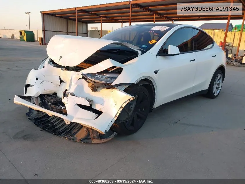 7SAYGDEE6PA091345 2023 Tesla Model Y Awd/Long Range Dual Motor All-Wheel Drive