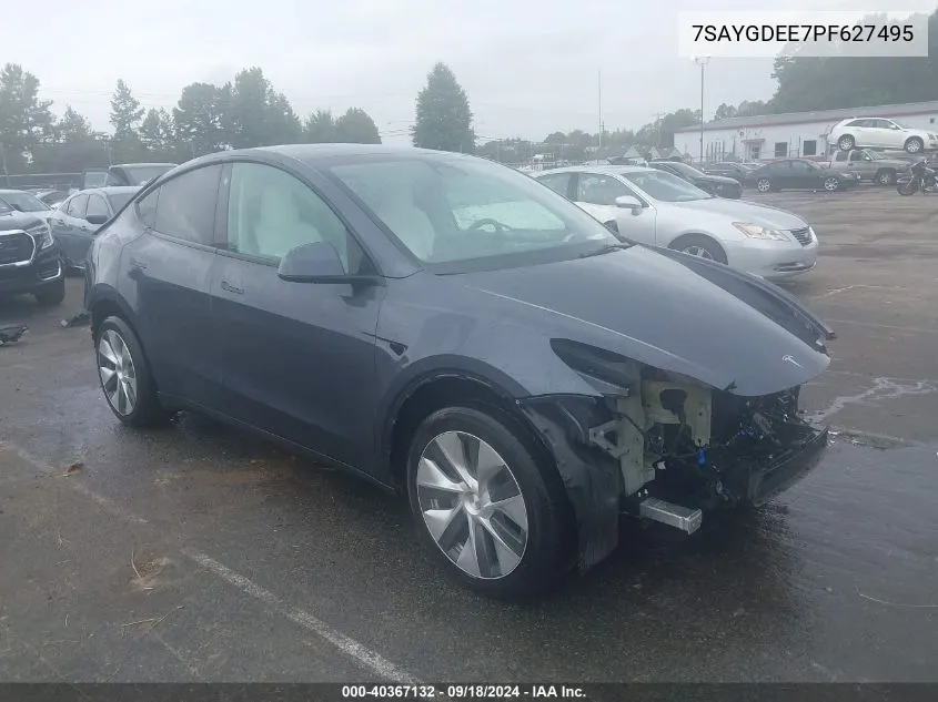 2023 Tesla Model Y Awd/Long Range Dual Motor All-Wheel Drive VIN: 7SAYGDEE7PF627495 Lot: 40367132