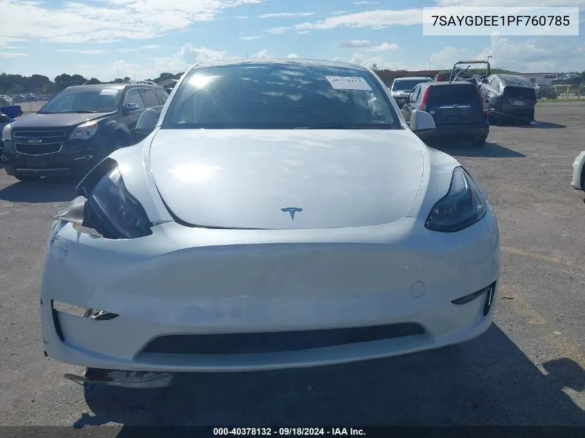 7SAYGDEE1PF760785 2023 Tesla Model Y Awd/Long Range Dual Motor All-Wheel Drive