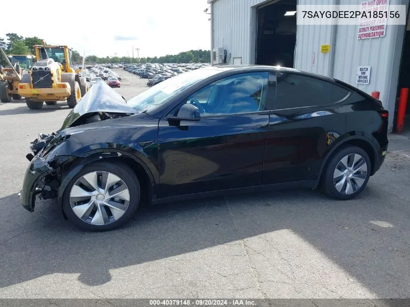 2023 Tesla Model Y Awd/Long Range Dual Motor All-Wheel Drive VIN: 7SAYGDEE2PA185156 Lot: 40379148