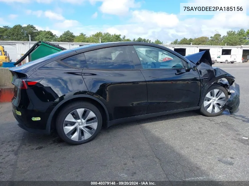 2023 Tesla Model Y Awd/Long Range Dual Motor All-Wheel Drive VIN: 7SAYGDEE2PA185156 Lot: 40379148