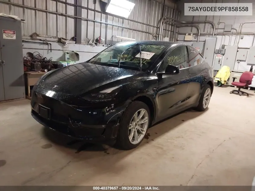 2023 Tesla Model Y Awd/Long Range Dual Motor All-Wheel Drive VIN: 7SAYGDEE9PF858558 Lot: 40379657