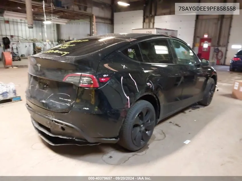 2023 Tesla Model Y Awd/Long Range Dual Motor All-Wheel Drive VIN: 7SAYGDEE9PF858558 Lot: 40379657