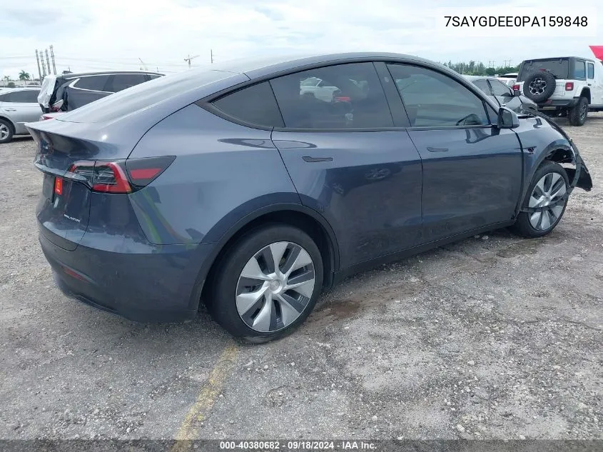 2023 Tesla Model Y VIN: 7SAYGDEE0PA159848 Lot: 40380682