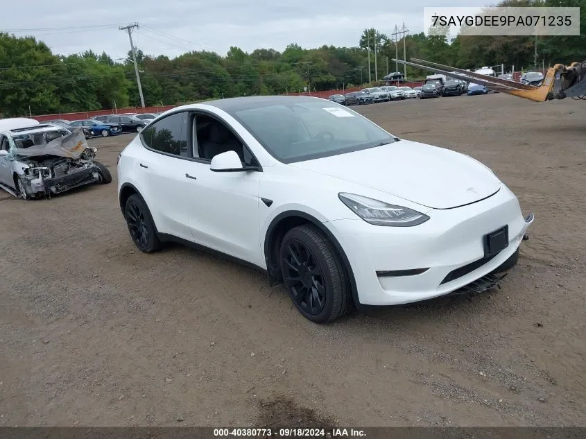 7SAYGDEE9PA071235 2023 Tesla Model Y Awd/Long Range Dual Motor All-Wheel Drive