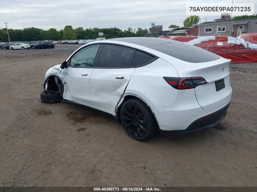 7SAYGDEE9PA071235 2023 Tesla Model Y Awd/Long Range Dual Motor All-Wheel Drive