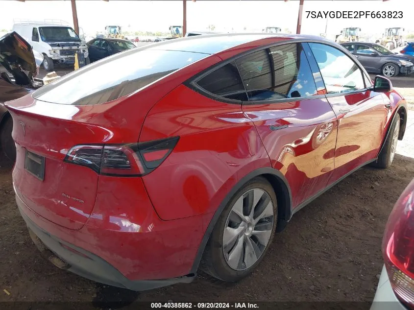 7SAYGDEE2PF663823 2023 Tesla Model Y Awd/Long Range Dual Motor All-Wheel Drive