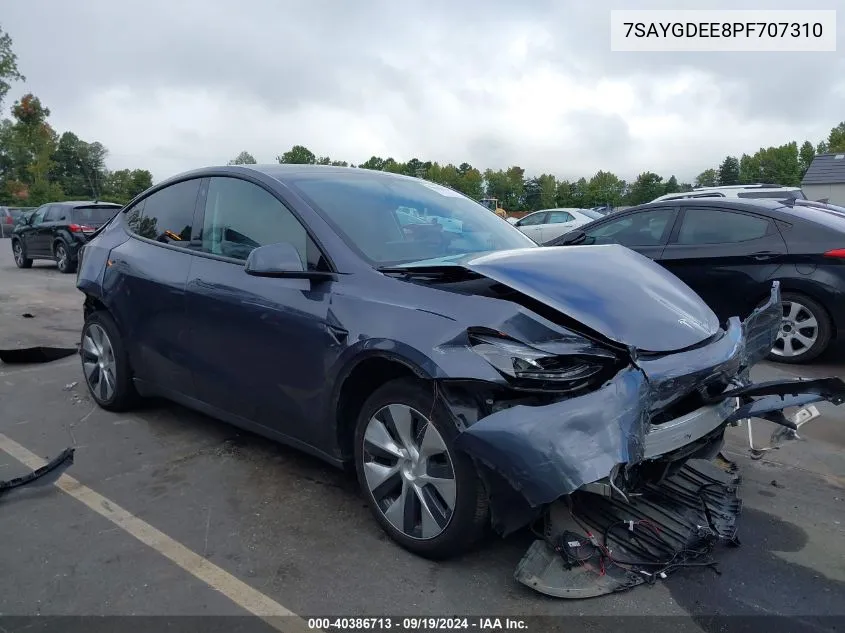 2023 Tesla Model Y Awd/Long Range Dual Motor All-Wheel Drive VIN: 7SAYGDEE8PF707310 Lot: 40386713