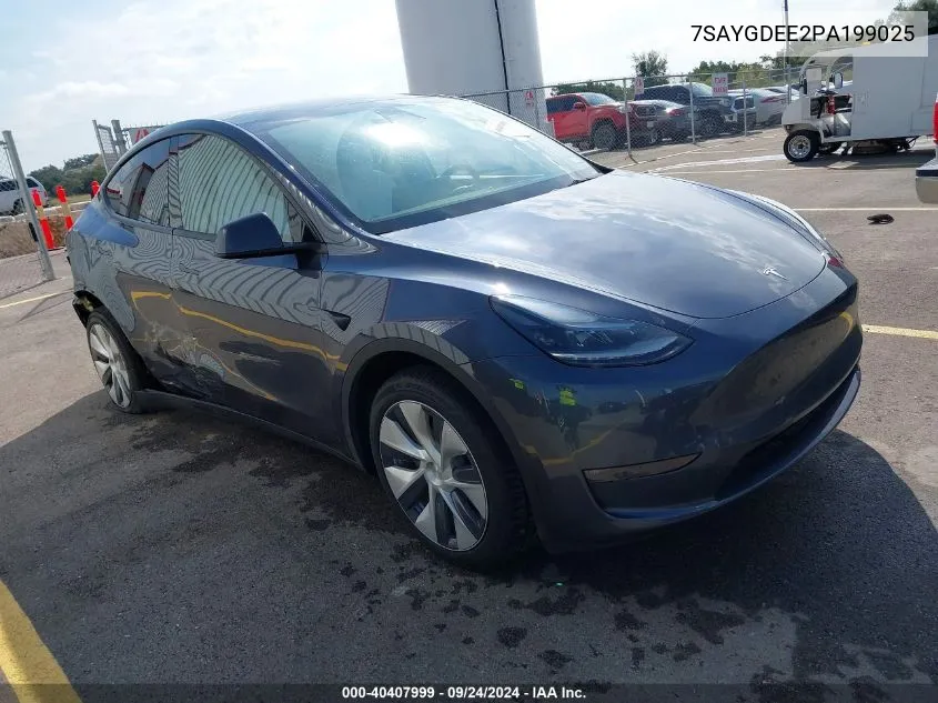 2023 Tesla Model Y Awd/Long Range Dual Motor All-Wheel Drive VIN: 7SAYGDEE2PA199025 Lot: 40407999