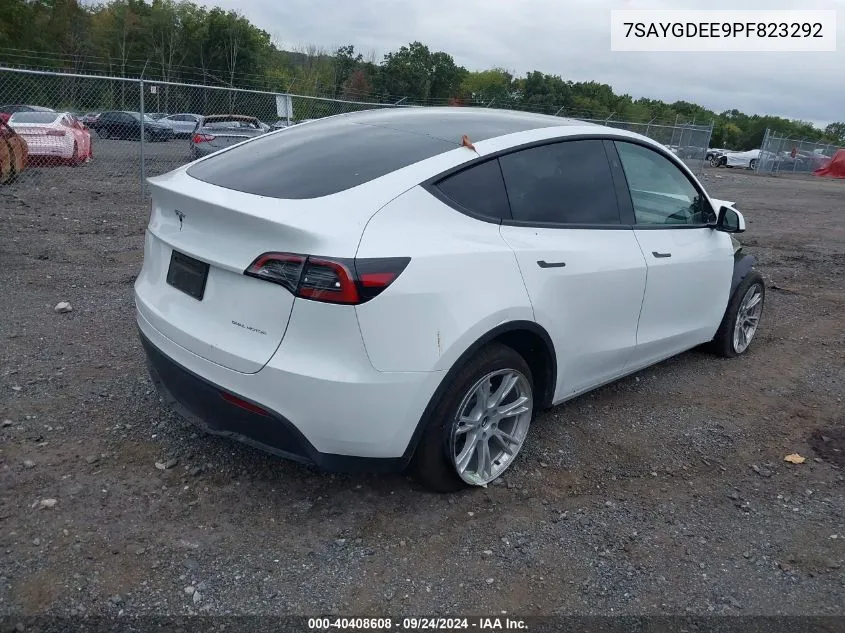 2023 Tesla Model Y Awd/Long Range Dual Motor All-Wheel Drive VIN: 7SAYGDEE9PF823292 Lot: 40408608