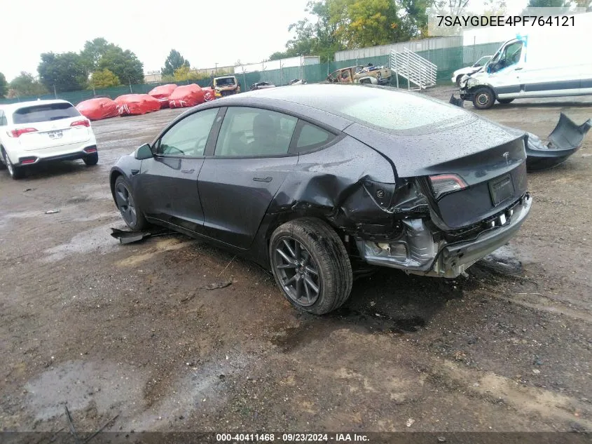 2023 Tesla Model Y Awd/Long Range Dual Motor All-Wheel Drive VIN: 7SAYGDEE4PF764121 Lot: 40411468