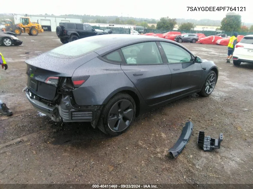 2023 Tesla Model Y Awd/Long Range Dual Motor All-Wheel Drive VIN: 7SAYGDEE4PF764121 Lot: 40411468