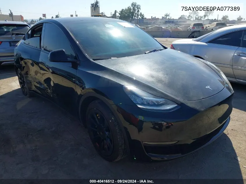 7SAYGDEE0PA077389 2023 Tesla Model Y Awd/Long Range Dual Motor All-Wheel Drive