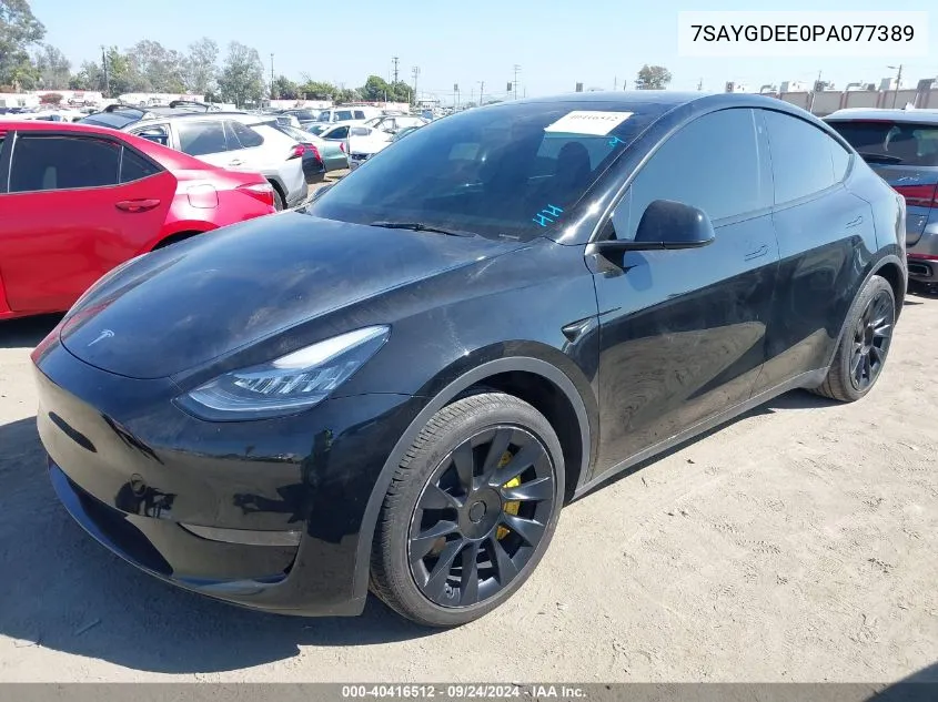 7SAYGDEE0PA077389 2023 Tesla Model Y Awd/Long Range Dual Motor All-Wheel Drive