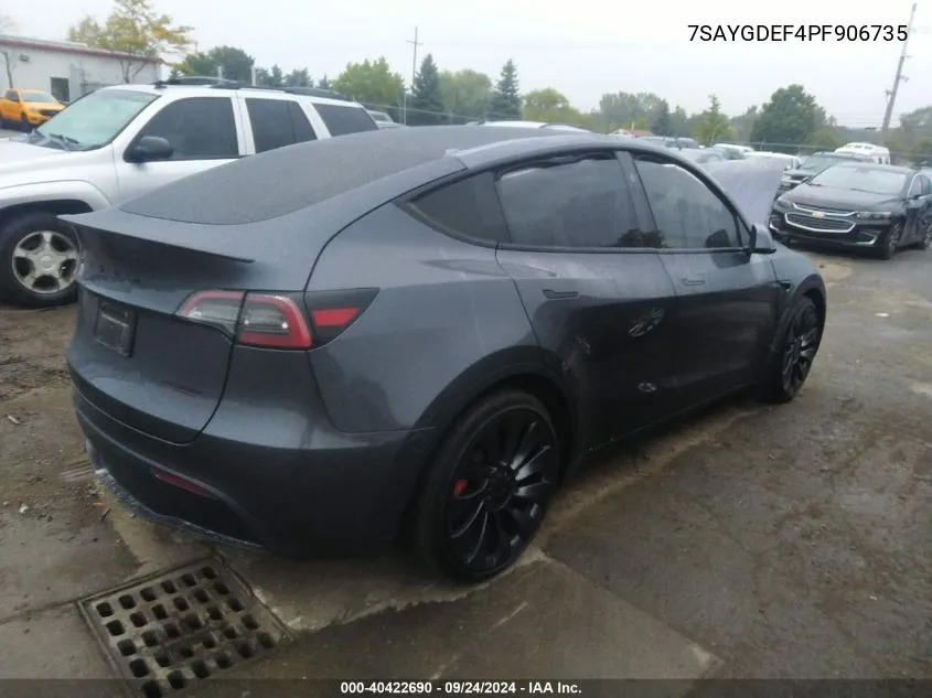 7SAYGDEF4PF906735 2023 Tesla Model Y