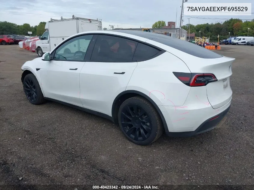 2023 Tesla Model Y VIN: 7SAYGAEEXPF695529 Lot: 40423342