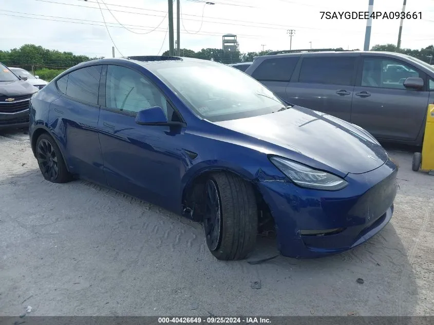 7SAYGDEE4PA093661 2023 Tesla Model Y Awd/Long Range Dual Motor All-Wheel Drive